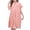 Hot Pink, variant on Women's Waffle Knit Home Spa Bathrobe,Short Sleeve V-Neck Absorbent Quick Dry Tie Waist Loungewear Robe