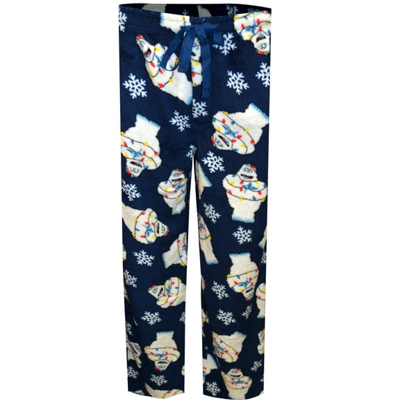 MJC Mens Rudolph the Red Nosed Reindeer Bumble in Christmas Lights Plush Lounge Pants (3X)