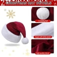 thumbnail image 3 of Unisex Adults Kids Velvet Comfort Santa Hat for Christmas New Year Festive Holiday Party Supplies, 3 of 6