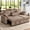 Khaki|86in, variant on Aukfa 86" L-Shaped Convertible Sectional Sleeper Sofa Bed with USB & Cup Holders Console, Storage Chaise for Living Room, Chenille, Khaki