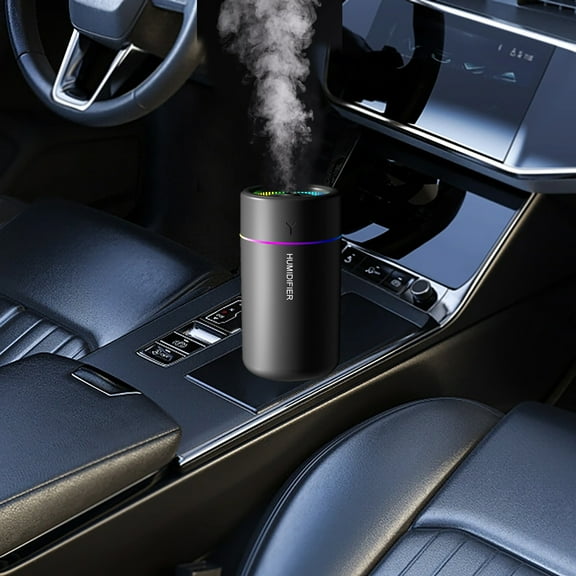 Gcvizuso Essential Oil Diffuser, Aroma Diffuser, Vehicle-mounted Humidifier Power Supply Via USB Power Cable Aromatherapy Machine Home Humidifier Low Noise Built-in Colorful LED Lights