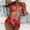 Red, variant on Swimsuit Women Three-piece Bikini Three-piece Sexy Short Skirt With Chest Pad Without Underwire