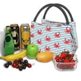 thumbnail image 3 of Easygdp Cute Red Crabs With Nautical Bolsa de Almuerzo Insulada Reutilizable, Bolsa de Mano y Bandolera para Oficina, Trabajo, Viajes, 3 of 6