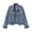 Blue-a, variant on Sexlip Women's Plus Size Jean Jacket Stitching Button Front Washed Western Outfit Trendy Fashion Denim Jacket Blue M