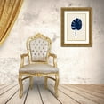 thumbnail image 3 of 1x Studio 11x14 Gold Ornate Wood Framed with Double Matting Museum Art Print Titled - Monstera Marble Blue, 3 of 4