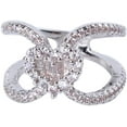 thumbnail image 1 of Bague de Coeur Femmes Incrusté Zircon Bijoux en Forme de Coeur Princesses Croix Bague de Luxe Classique Bijoux de Couple pour la Mariée, 1 of 4