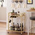 thumbnail image 2 of Carrito de bar TUTOTAK BC01BB031 con botellero y soporte para vasos, 2 of 9