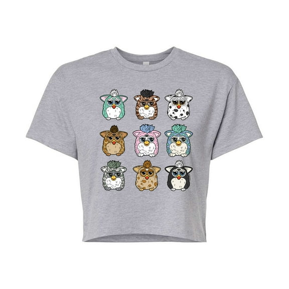 Furby - Furby Grid - Junior's Cropped Tee