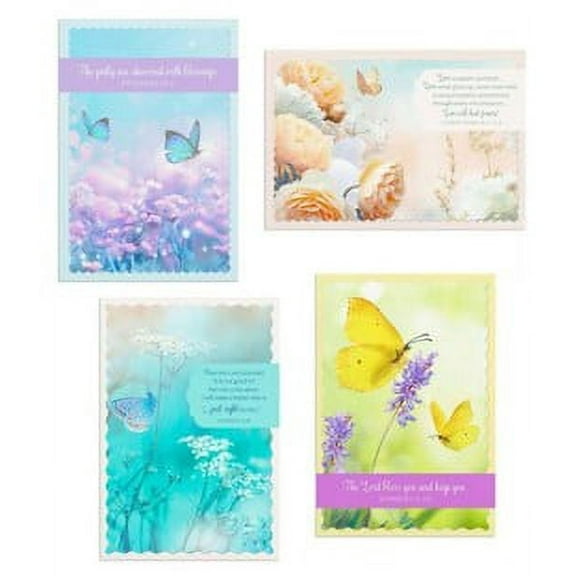 Butterflies Anniversary Cards, Box Of 12