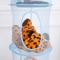thumbnail image 4 of 2 Pzas Organizador Colgante de Bolsa Ahorrador de Espacio, Organizador de Almacenamiento de Juguetes Colgante Plegable de 4 Compartimentos Bolsa de Red de Almacenamiento Grande para Osito de Peluche, 4 of 6