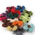 thumbnail image 3 of 10pcs Attractive Linen Thread Flowers Embellishments Xmas Home Decorations beige, 3 of 6
