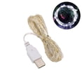 thumbnail image 1 of Cadena de luces LED de alambre de cobre, guirnalda impermeable USB, luz de hadas, decoración de fiesta de boda, Navidad, iluminación de vacaciones, 1 M, 2 M, 3 M, 5M, 1 of 4