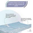 thumbnail image 3 of Colchón Cambiador de pañales Memory Foam Funda Lavable azul, 3 of 9