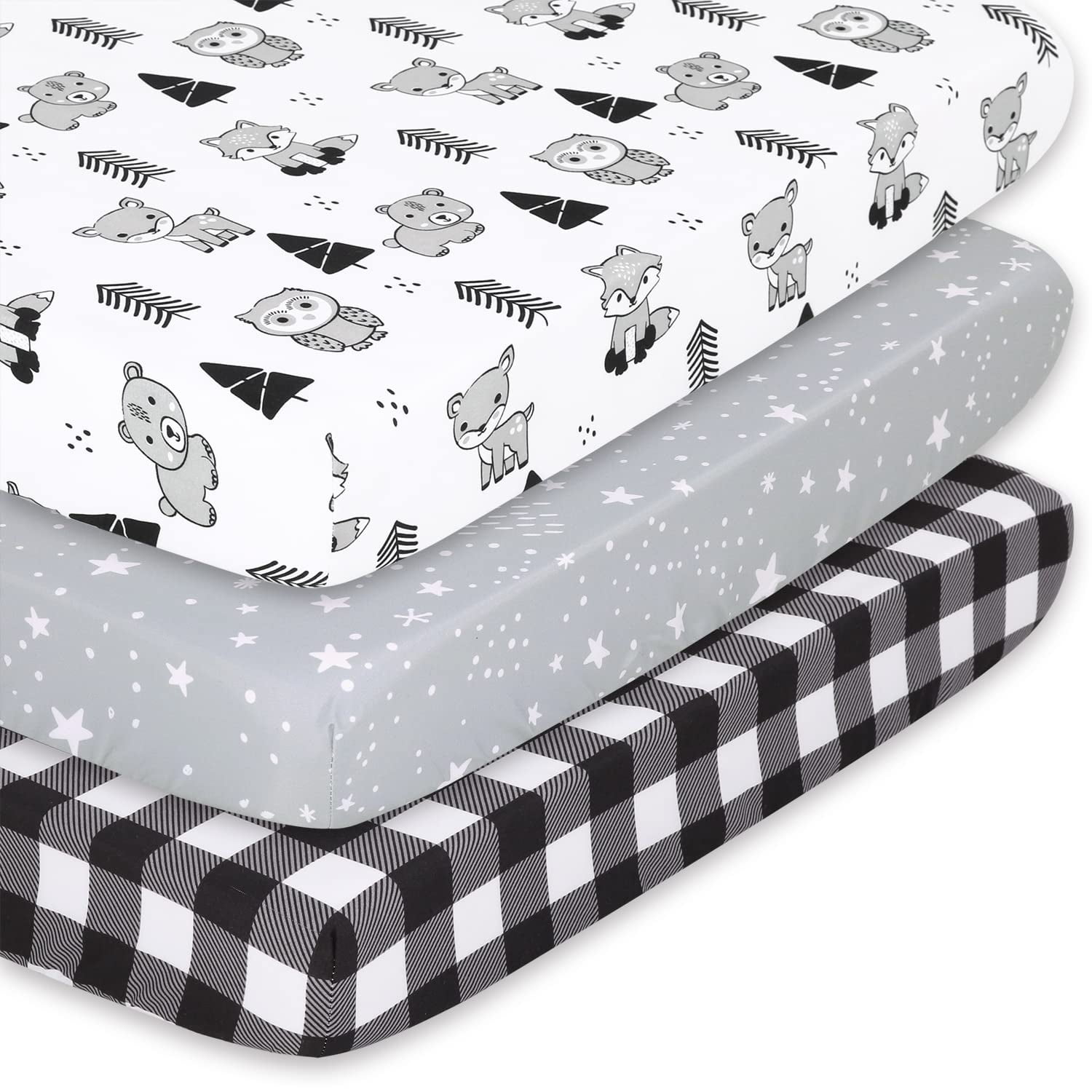 Bublo Baby Pack N Play Fitted Sheets 2 Pack 100 Jersey Cotton Portable Universal Fit Walmart