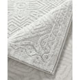 thumbnail image 3 of TOWN & COUNTRY LUXE Maya Medallion Tile Neutral Indoor Area Rug with High-Low Texture, Grey, 6'6"x9'6", 3 of 10