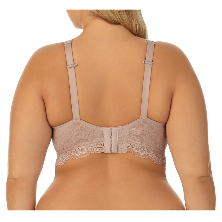 DreamFit Underwear for Women Plus Size Full Coverage Wireless Lace Bralette  