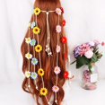 thumbnail image 5 of ZHAOCHENG Accesorios para el cabello Diadema con corona de margaritas, diadema bohemia para fiesta, diadema para padres e hijos, flores florales hippie, corona ajustable, borla para el cabello, acceso, 5 of 5
