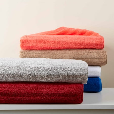 - Mainstays Textured Performance Cotton Bath Sheet Towel - 2 piece set