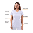 thumbnail image 3 of Adar Pro Sarraus pour Femmes - Haut de Sarrau à Encolure Cœur en V, 3 of 7