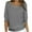 Gray, variant on Oalirro Womens Ribbed Knit Textured Drop Shoulder 3/4 Three-quarter Sleeve Crew Neck Pullover Sweaters