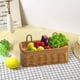 thumbnail image 4 of Cesta de pared de imitación de ratán | Organizador de almacenamiento de plástico tejido para baño, cocina y salón | Cesta colgante decorativa para papel higiénico, toallas y artículos pequeños, 4 of 6