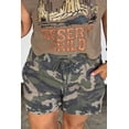 thumbnail image 2 of Women's Green Camo Shorts with Elastic Waist – Casual Plus Size Summer Style, 4X, 2 of 10