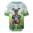 thumbnail image 2 of Happy Easter Hello Spring Miniature Pinscher Playing Football All Over Print 3D Baseball Shirt Mini Pin Dog Lover Softball Sport - 13003, 2 of 6