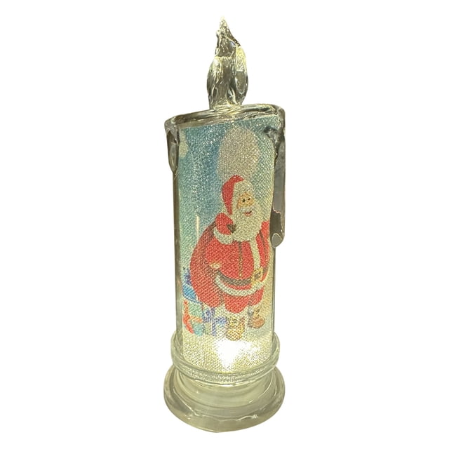 Hot6sl Ofertas de La Semana Vela Navideña Sin Llama con Led de Papá Noel, Vela a Pilas, Vela con Temática Navideña para Regalo, Decoración Navideña