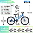 thumbnail image 2 of ICEELF 20 inch Kids Mountain Bike, 7-Speed Bicycle for Boys & Girls Ages 6-11, Carbon Steel Frame, Dual Disc Brakes, Multi Color, 2 of 7