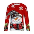 thumbnail image 4 of WXLWZYWL Men's Christmas Sweatshirt Crewneck Trendy Big and Tall Santa Printed Sweatshirts Pullover Tops Party Apparel, 4 of 5