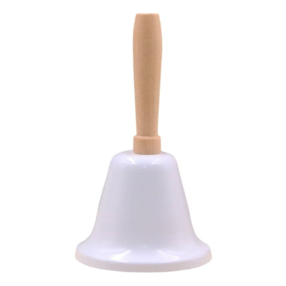 Santa Claus Hand Bells, Christmas Decorations, Service Call Bell with Wood Handle, for Home Party Restaurant Office, 2.5"x4.6"