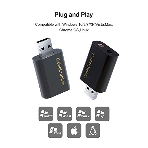 USB to 3.5mm Jack Audio Adapter 