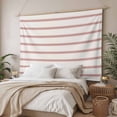 thumbnail image 3 of Red Striped Large Tapestry for Bedroom Wall Hanging Tapestry, Rustic Red Stripe Modern Art Beige Ceiling Backdrop Tapestries Poster Blanket Wall Decor for Teens Room Living Room Dorm 100" x 59", 3 of 8