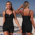 thumbnail image 7 of Kinrui Women's Tankini Swimsuits with Shorts - Two Piece Tummy Control Bathing Suit Twist Bandeau Swimwear with Pockets XL, 7 of 7