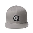 thumbnail image 2 of Daxton Classic Snapback Old English A to Z Numbers Initials Flat Bill Visor Cap-Light Grey Hat, Letter Q, 2 of 3