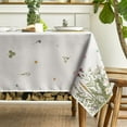 thumbnail image 3 of Spring Summer Tablecloth 60x84 Inch Rectangular, Wild Flowers Floral Table Cover for Party Picnic Dinner Decor, 3 of 3