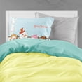 thumbnail image 2 of Merry Christmas Carolers Chinese Chongqing Dog Fabric Standard Pillowcase, 2 of 2