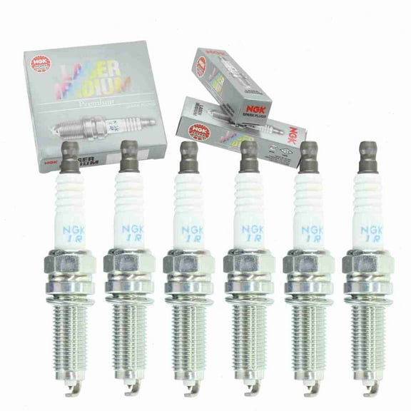 6 pc NGK 7751 Laser Iridium Spark Plugs for 12290-R70 -A010-M1 12290-R70-A01 12290R70A010M1 Ignition Wire Secondary Fits select: 2016-2018,2020-2023 JEEP GRAND CHEROKEE