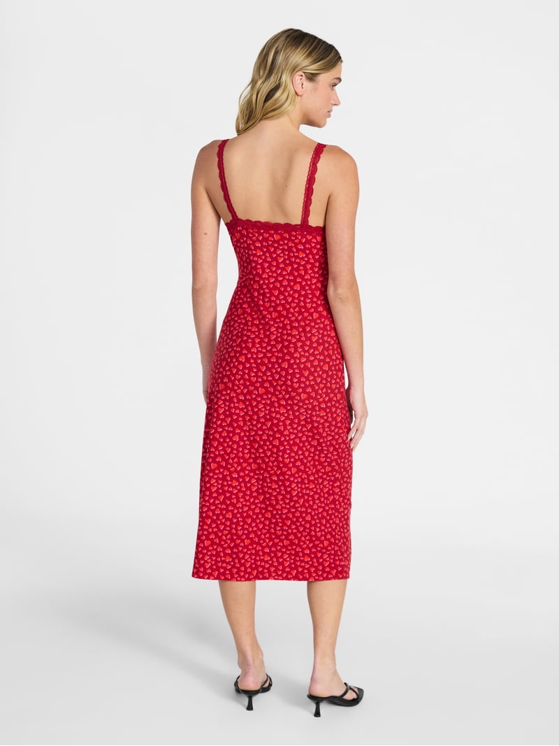 No Boundaries Lace Strap Midi Dress, Women's XXS-XXL - Walmart.com