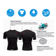thumbnail image 4 of Playera Bloosom  Licra Deportiva Compresión Correr Manga Corta Gym M Negro, 4 of 4