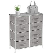 Sorbus Dresser with 8 Drawers - Furniture Storage Chest Tower Unit for Bedroom, Hallway, Closet, Office Organization - Steel Frame, Wood Top, Easy Pull Fabric Bins (Gray)
