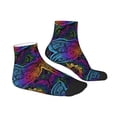 thumbnail image 3 of Bingfone Indian Mandalas Dragonfly Design Patterned Men'S Women'S Casual Cotton Socks, 3 of 9