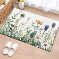 thumbnail image 3 of Wildflower Front Door Rugs 2x3 ft Daisy Floral Leaves Farmhouse Pastoral Small Rug for Entryway Non Slip Washable Bathroom Door Mat Absorbent Floor Mat for Indoor Entrance, 3 of 9