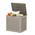 thumbnail image 1 of Ceecysaa Waterproof & Lockable Deck Box, 30 Gallon (114 L) Rattan-Style Resin Outdoor Storage Box for Patio Storage Cushions, Gar, 1 of 7