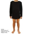 thumbnail image 6 of Couver Unisext Toddler 100% Cotton Long Sleeve Crew Neck Shirt – Black, Size 2T, 6 of 7