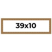 39x10 Frame Black and Gold Distressed Solid Wood Sonoma Picture Frame | 1.625 Inch Moulding Width |
