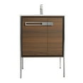 thumbnail image 3 of Fine Fixtures  Oakville Bathroom Vanity  with White Ceramic Sink Walnut Ebony - Chrome Hardware 24 Inch, 3 of 8
