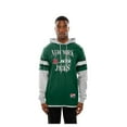 thumbnail image 4 of Men's New Era Green New York Jets Twofer Layered Long Sleeve Hoodie T-Shirt, 4 of 5