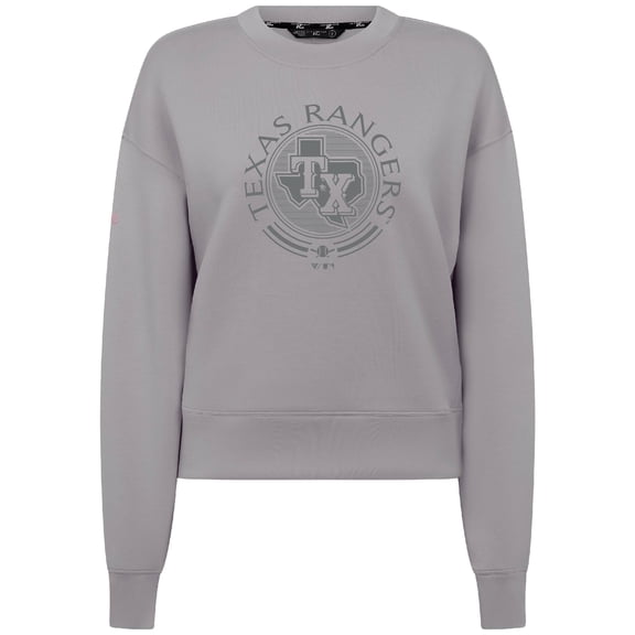 Women's Levelwear Gray Texas Rangers Sponge Tri-Blend Grain Sweatshirt
