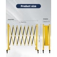 thumbnail image 3 of Expandable Barricade with Wheels 11.5 Feet Long Retractable Metal Traffic Gate Portable Security Barrier Yellow Black, 3 of 7